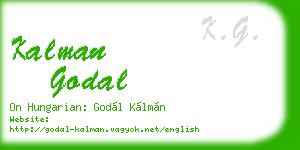 kalman godal business card